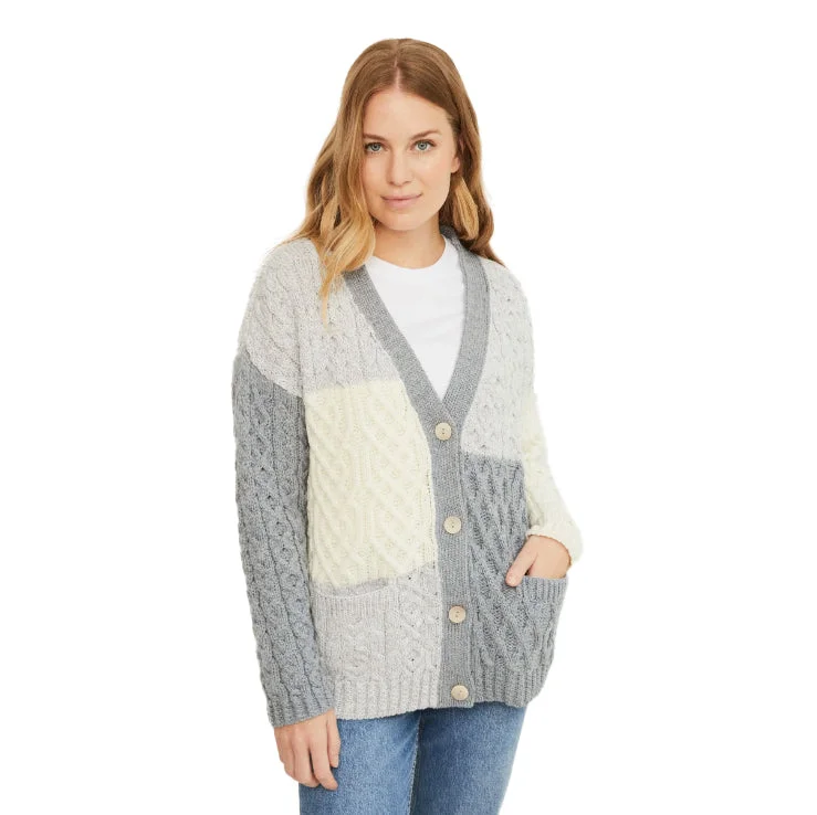 Howth Aran Cardigan Patchwork