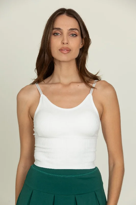 Ivory Original Ribbed Yoga Tank Top