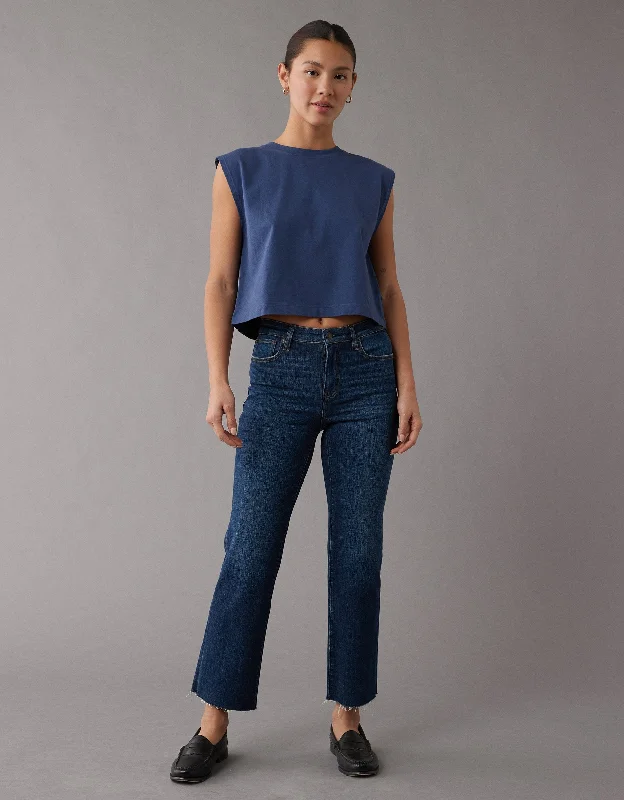 AE Stretch High-Waisted Kick Bootcut Crop Jean