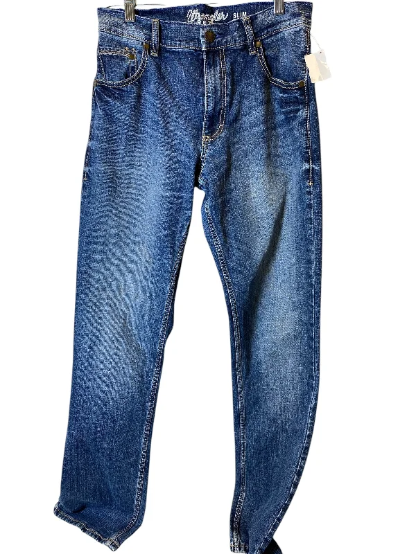 Jeans Boot Cut By Retro In Blue Denim, Size: 12