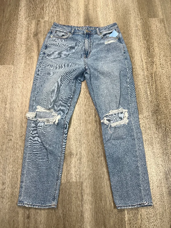 Jeans Boyfriend By American Eagle In Blue Denim, Size: 10