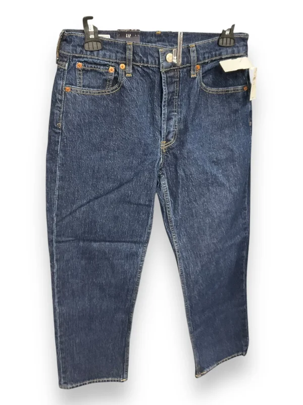 Jeans Straight By Gap In Blue Denim, Size: 6