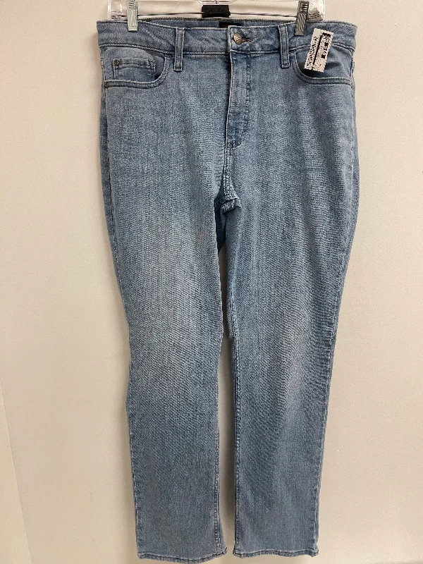 Jeans Straight By Lee In Blue Denim, Size: 14