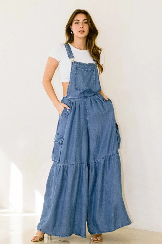 Cargo Denim Jumpsuit