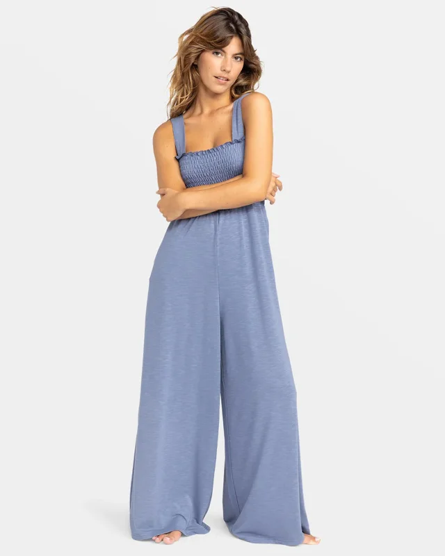 Just Passing By Smocked Jumpsuit