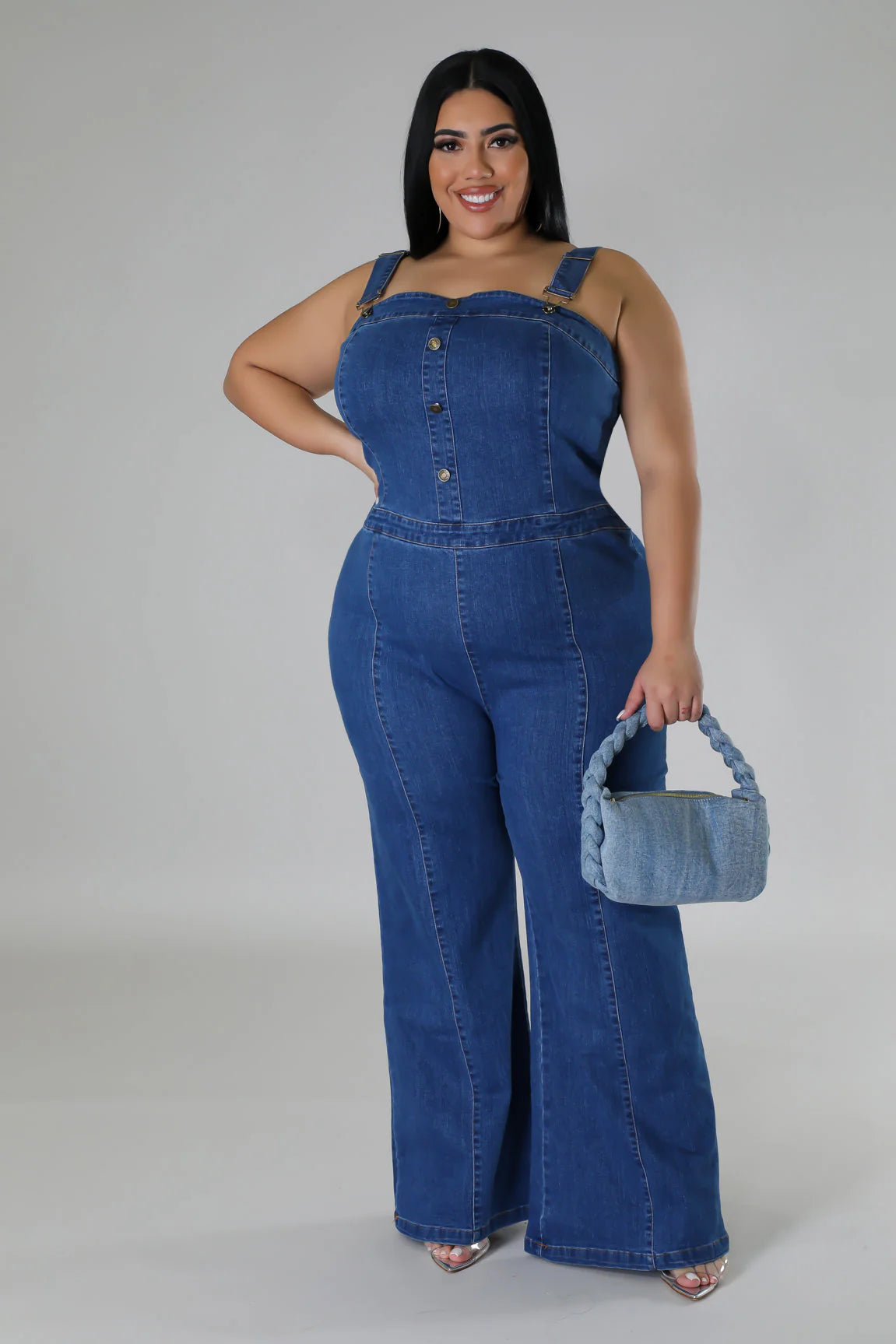 Denim Strap Jumpsuit