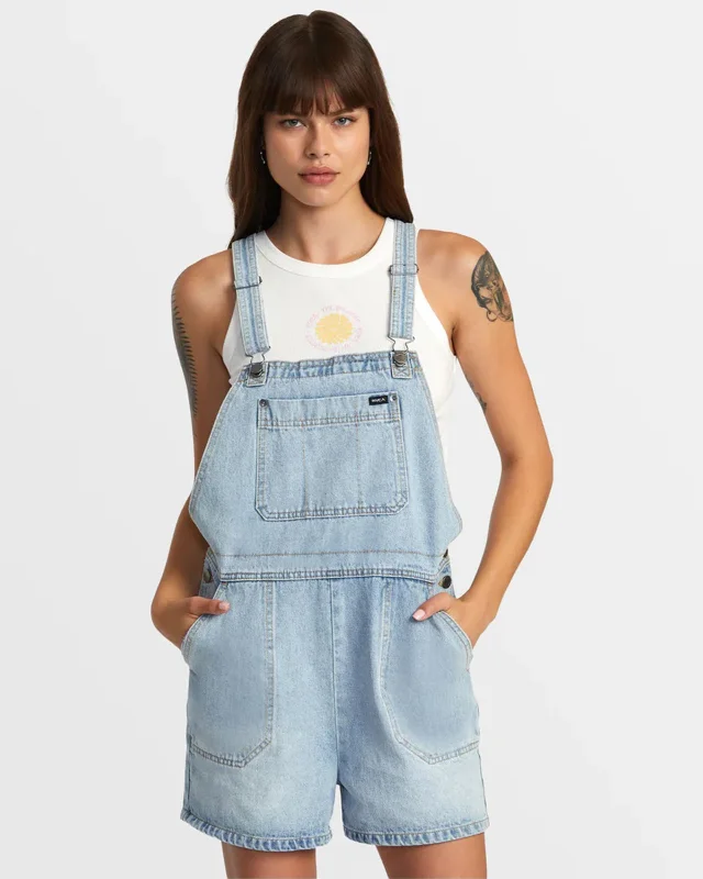 Succession Short Denim Overalls