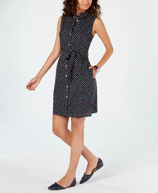 Tommy Hilfiger Cotton Polka Dot Shirtdress