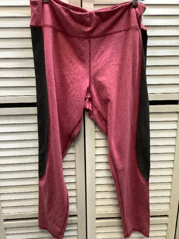 Athletic Leggings By American Eagle In Green & Red, Size: Xxl