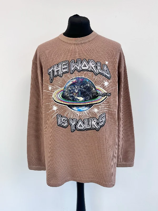 Brown Waffle Heavyweight Planet Long Sleeve.