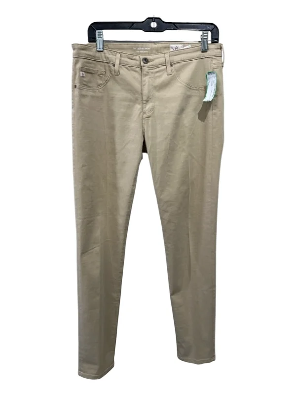 AG Size 30R Tan Cotton Blend Ankle Skinny Pants