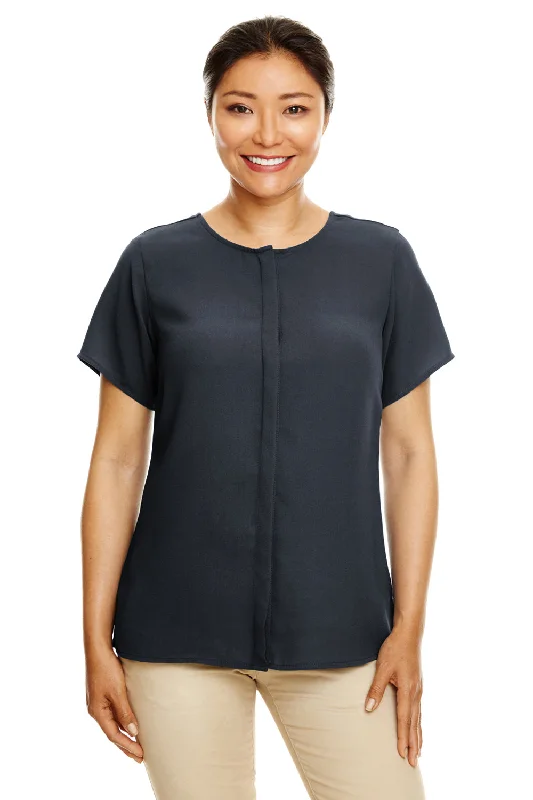 Devon & Jones Womens Perfect Fit Short Sleeve Blouse - Black