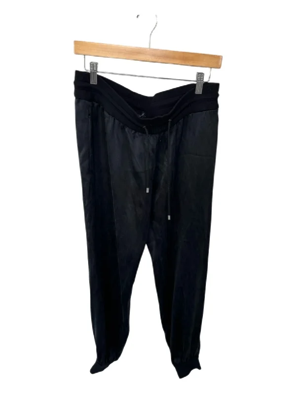 Dolce & Gabbana Size 42 Black Silk Drawstring Jogger Pants