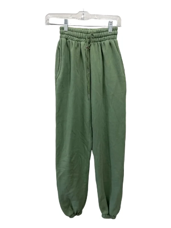 Frankie Shop Size XS Green Cotton Elastic Waist Jogger Pants