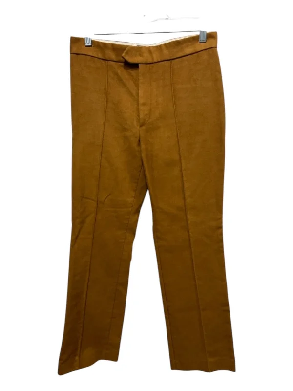 Isabel Marant Size 36 Mustard Yellow Viscose Front Seam Trouser Pants