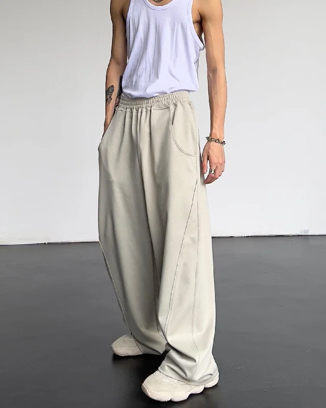 Solid Relaxed Fit High Waisted Sweatpants