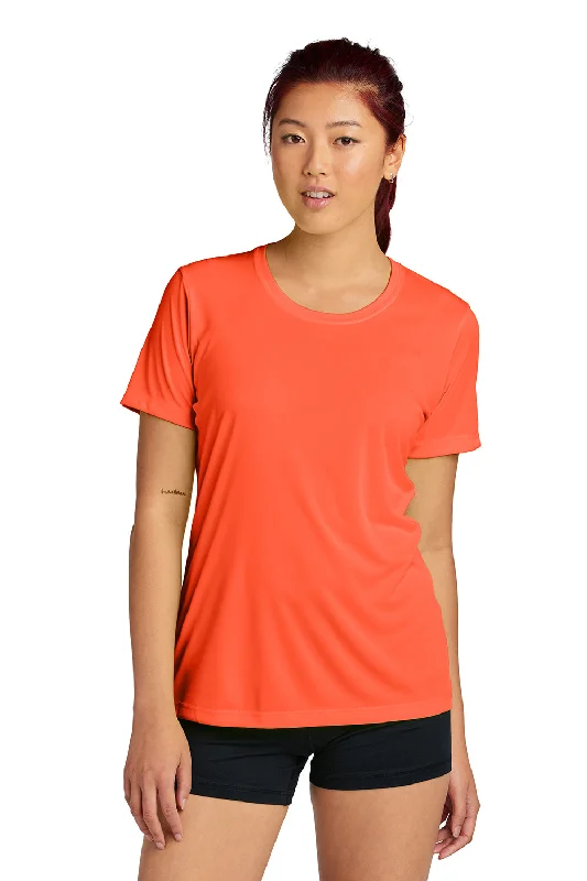 Sport-Tek Womens Competitor Moisture Wicking Short Sleeve Crewneck T-Shirt - Neon Orange