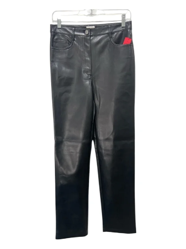 Wilfred Size 6 Black PU leather High Rise Straight Pants