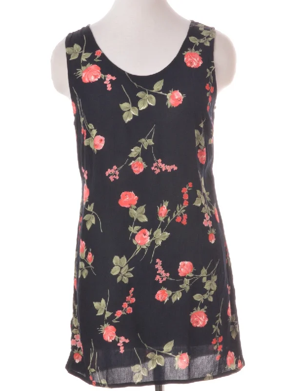 Label Floral Short Dress