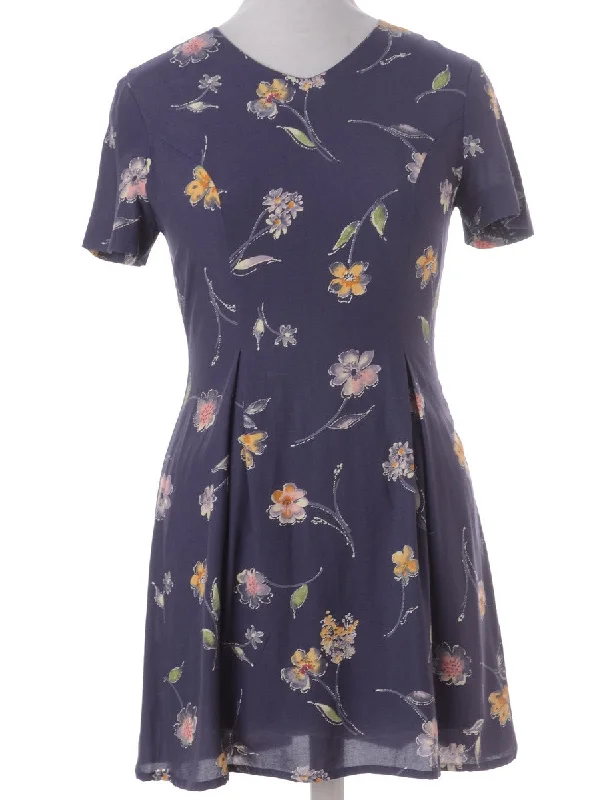 Label Floral Short Dress