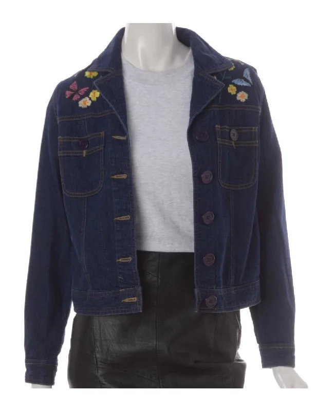 Label Eden Embroidered Denim Jacket