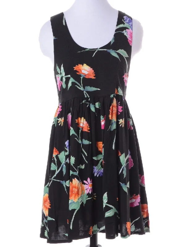 Label Floral Short Dress