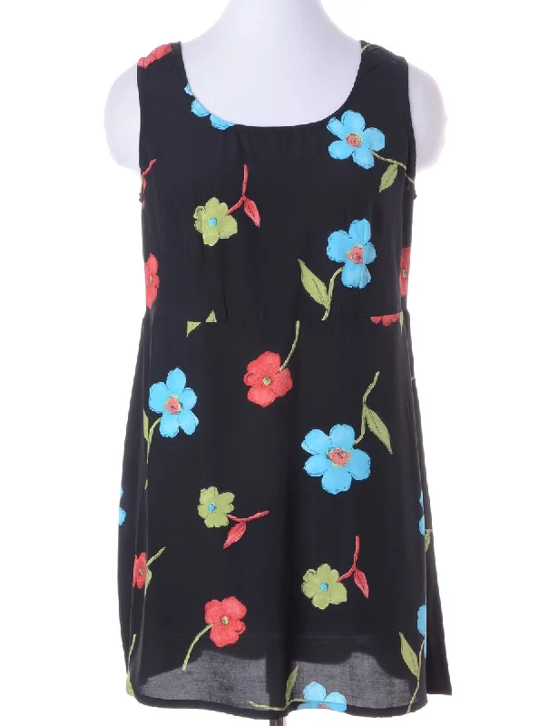 Label Floral Short Dress