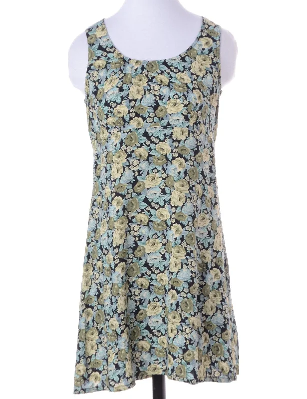 Label Floral Short Dress