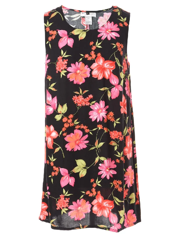 Label Floral Short Dress