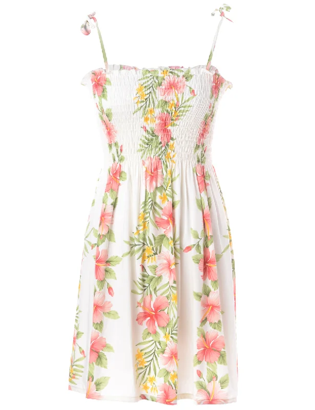 Label Floral Short Dress