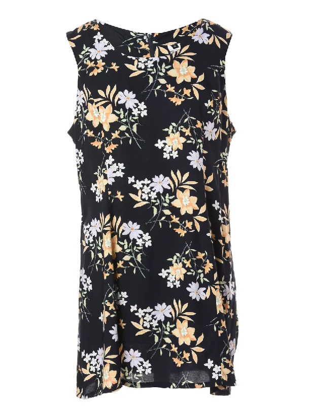 Label Floral Short Dress