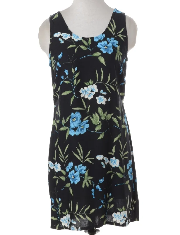 Label Floral Short Dress